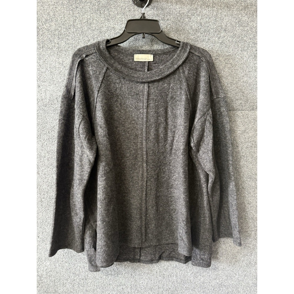 Zenana Super Soft Top Long Sleeve Women's Sz S/M New Chic Modest Office Wear R37